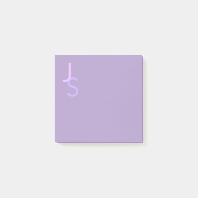 Moderne überlappende monogrammierte Initialen | Li Post-it Klebezettel (Vorderseite)