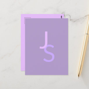 Moderne überlappende monogrammierte Initialen Li Postkarte