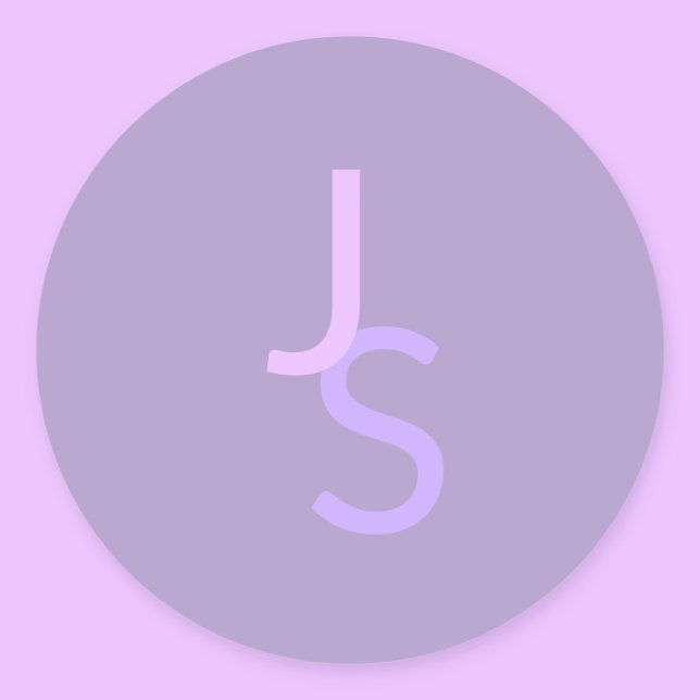 Moderne überlappende monogrammierte Initialen | Li Runder Aufkleber (Von Creator hochgeladen)