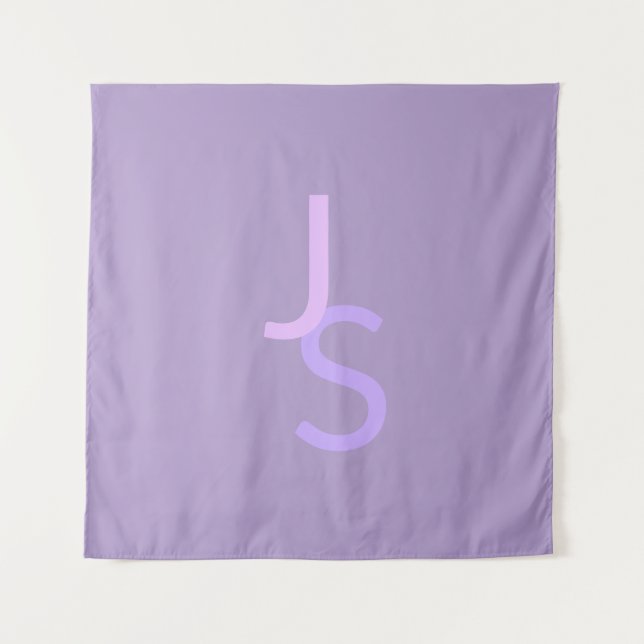 Moderne überlappende monogrammierte Initialen | Li Wandteppich (Vorderseite)