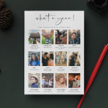Moderne Überprüfung eines 12-jährigen Fotos Feiertagskarte<br><div class="desc">Was für ein Jahr! Eine moderne minimalistische Holiday-Karte mit 12 Familienbildern,  um Ihr letztes Jahr detailliert zu sehen.</div>