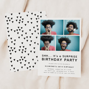 Moderne Überraschungsparty zum Geburtstag für jede Einladung