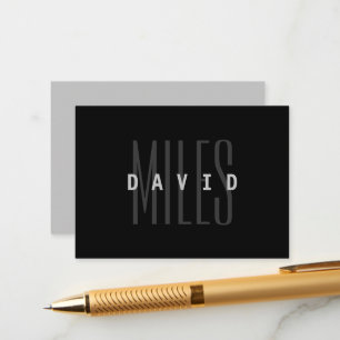 Moderne Überschneidungen Name & Nachname Begleitkarte