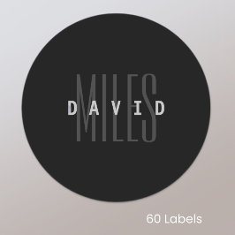 Moderne Überschneidungen Name & Nachname Etiketten