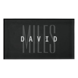 Moderne Überschneidungen Name & Nachname Namenschild