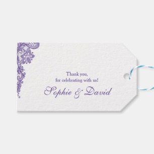 Moderne Ultra-Violet-Hochzeit Geschenkanhänger