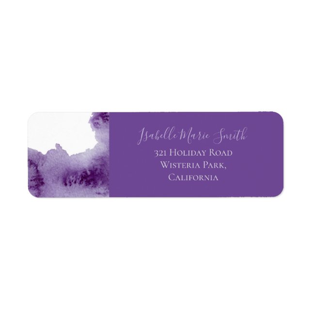 Moderne Ultra-Violet Watercolor Wash Wedding RTS (Vorne)