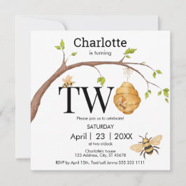 Moderne Umwandlung von zwei schwarzgelben Bienen G Einladung