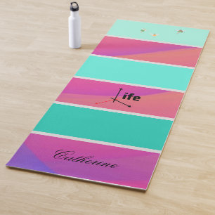Moderne umweltfreundliche solide Regenbogenfarbe Yogamatte