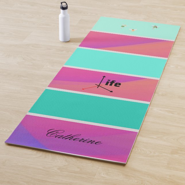 Moderne umweltfreundliche solide Regenbogenfarbe Yogamatte (Beispiel)