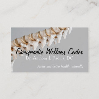 Moderne und Berufliche Chiropraktik und Wellness Visitenkarte