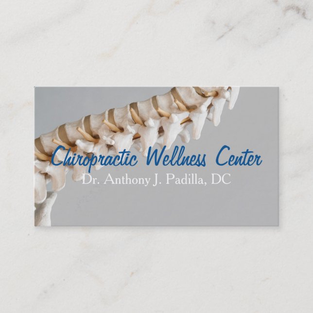 Moderne und Berufliche Chiropraktik und Wellness Visitenkarte (Vorderseite)