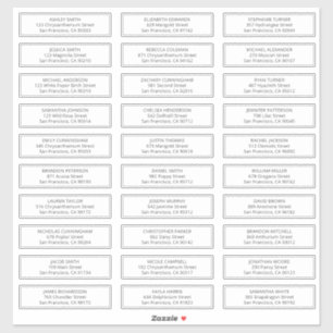 Moderne und einfache Anschrift für Hochzeitsgäste Aufkleber