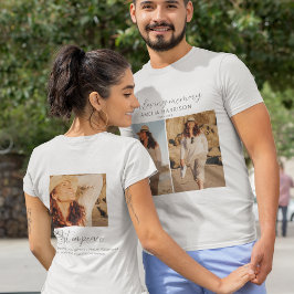 Moderne und einfache Foto Collage Beerdigung T-Shirt