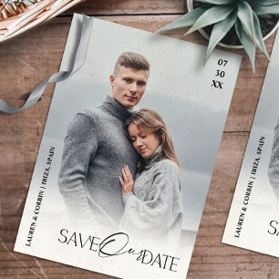 Moderne und einfache Foto-Save-Our-Date-Einladung Einladung