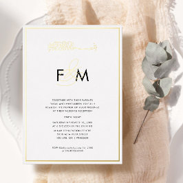 Moderne und einfache islamische Hochzeit Folieneinladung