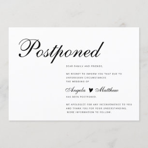 Moderne und einfache Postkarte für Hochzeiten
