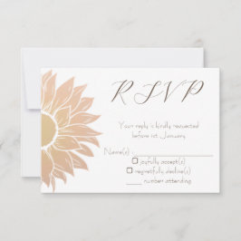 Moderne und einfache RSVP-Karte für Sonnenblumen RSVP Karte
