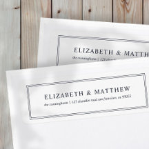 Moderne und einfache Rücksendeadresse