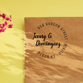 Moderne und einfache Rücksendeadresse Permastempel