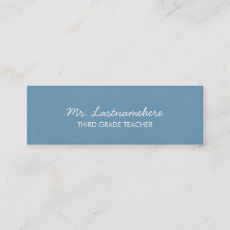 Moderne und einfache Teacher Business Card Mini Visitenkarte