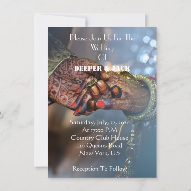 Moderne und elegante asiatische Hochzeitsinklusive (Vorderseite)