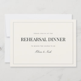 Moderne und elegante Beige Probe Dinner Card Dankeskarte