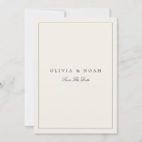 Moderne und elegante Beige Save the Date Hochzeits