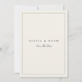 Moderne und elegante Beige Save the Date Hochzeits Ankündigung