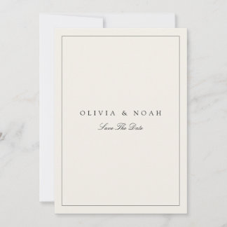 Moderne und elegante Beige Save the Date Hochzeits Ankündigung