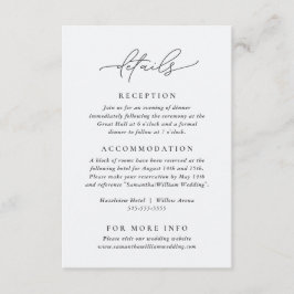 Moderne und elegante Details-Einschlusskarte Begleitkarte