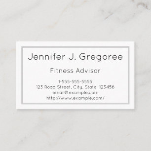 Moderne und elegante Fitness Advisor Business Card Visitenkarte