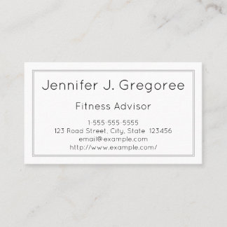 Moderne und elegante Fitness Advisor Business Card Visitenkarte