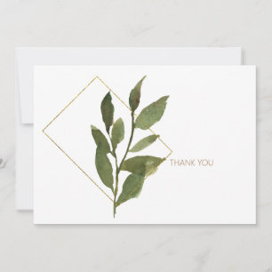 Moderne und elegante Foliage Einfache Dankeschön-K Dankeskarte