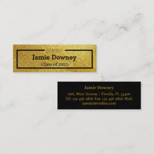 Moderne und elegante Graduate Gold Name Card Mini Visitenkarte
