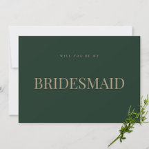 Moderne und elegante Green Bridesmaid-Vorschlagska