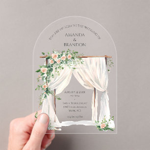 Moderne und elegante Hochzeit Acryleinladungen