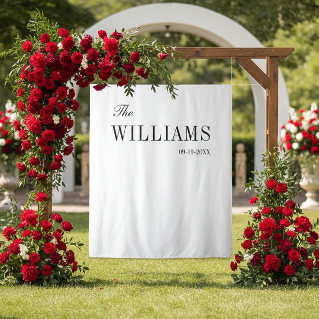 Moderne und elegante Hochzeitskulisse Wandteppich (Von Creator hochgeladen)