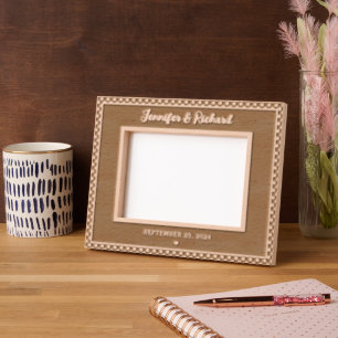 Moderne und elegante Personalisierte Namen und Dat Geätzte Rahmen