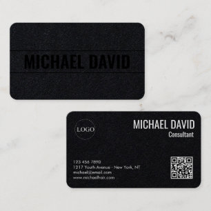 Moderne und elegante professionelle schwarze Kraft Visitenkarte
