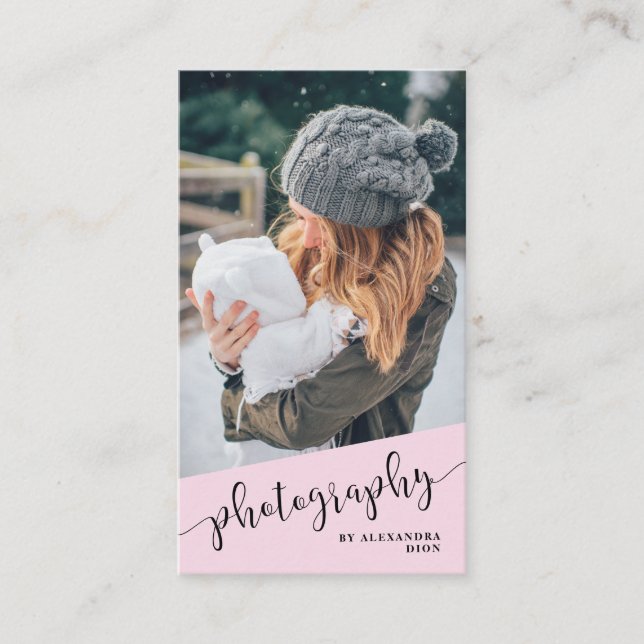 Moderne und elegante Violettfotografie Visitenkarte (Vorderseite)