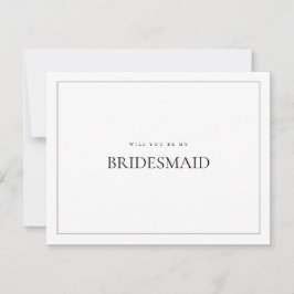 Moderne und elegante White Bridesmaid-Vorschlagska Save The Date