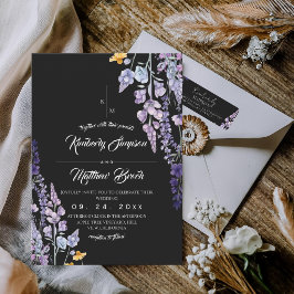 Moderne und elegante wilde Blumen rustikale Hochze Einladung