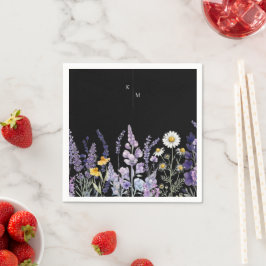 Moderne und elegante wilde Blumen rustikale Hochze Serviette