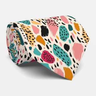 Moderne und farbenfrohe Tierdrucke Krawatte