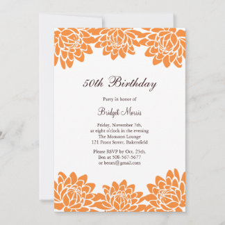 Moderne und florale Geburtstagsparty Einladung