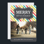 Moderne und helle Weihnachtskarten im Chalkboard Feiertagskarte<br><div class="desc">Moderne und farbenfrohe Chalkboard Holiday Foto Cards - erstellt von Colorful Designs Inc. Alle Texte können modifiziert werden! Alle Designs sind urheberrechtlich geschützt.</div>