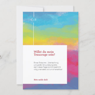 Moderne und inspirierend Regenbogenfarben Einladung