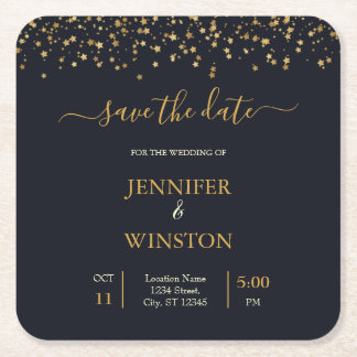 Moderne und klassische Goldstars Rechteckiger Pappuntersetzer