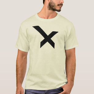 Moderne und klassische Letter X Monogramm T-Shirt